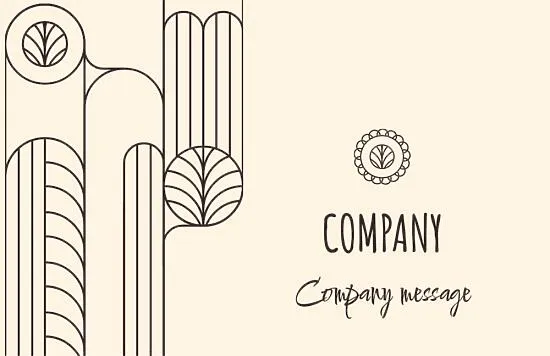 Universal business card template with a pattern