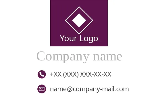 Template for a simple classic business card