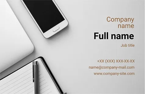 Journalist's business card template