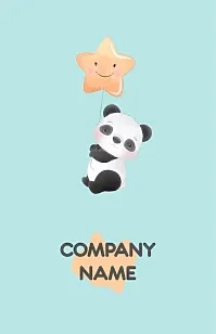 Template of a children's Euro business card
