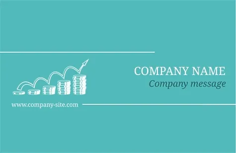 Investment company business card template