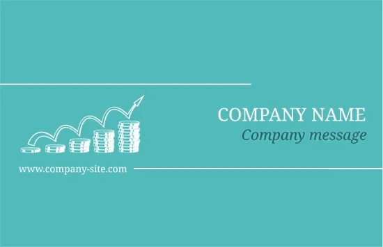 Investment company business card template