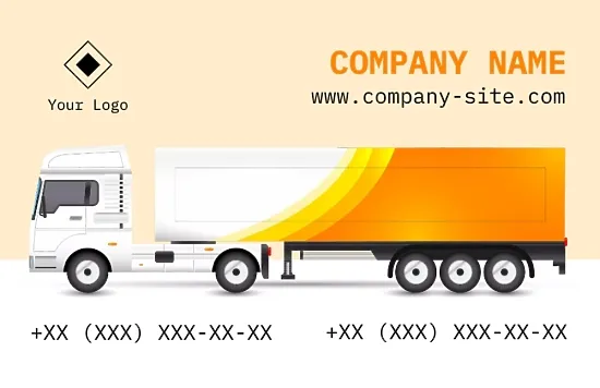 Transport company business card template