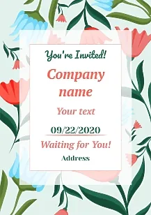 Spring Party Poster Template