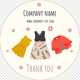 Children's clothing store sticker template