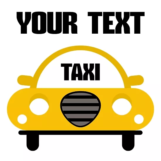 Taxi Service sticker template