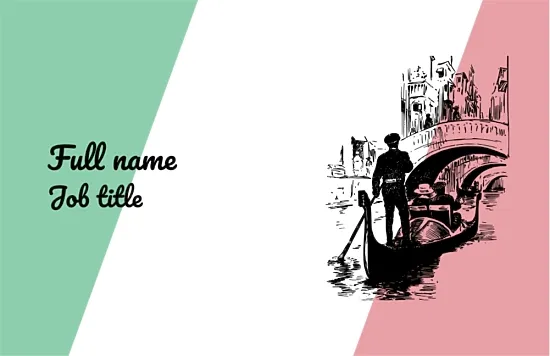 Italian Translator's business card template