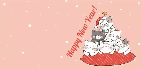 New Year's template for printing on mugs