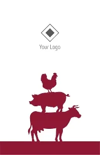 Butcher shop business card template