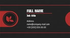 Universal Dark business card template