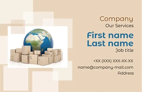 Delivery service business card template