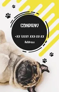 Pet store business card template