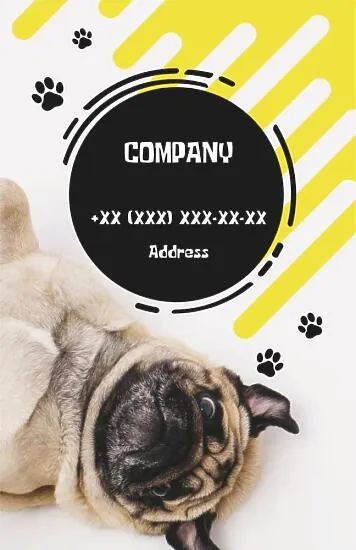 Pet store business card template