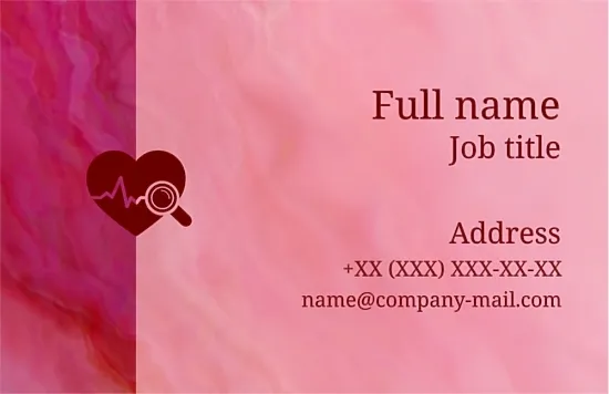 Cardiologist's business card template