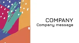 Bright corporate business card template