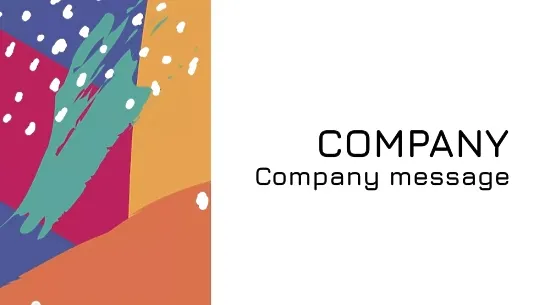 Bright corporate business card template