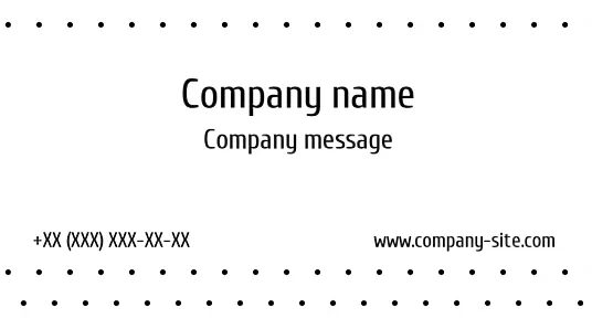 Abstract business card template with dots