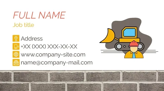Builder's business card template