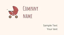A business card template for a baby stroller store