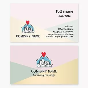 Animal Shelter Business Card Template