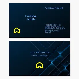 Business card template. Construction company. Turnkey house construction.