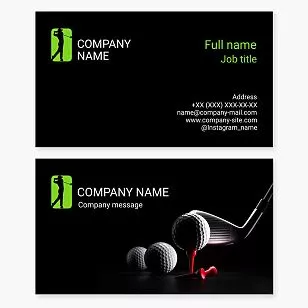 Golf Business Card Template