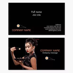 Sushi Restaurant Business Card Template