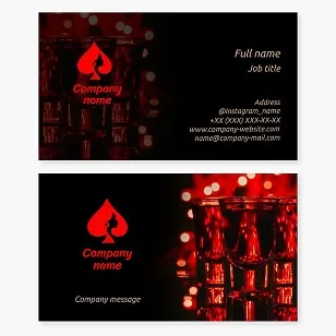 Queen of Spades | Bar Business Card Template