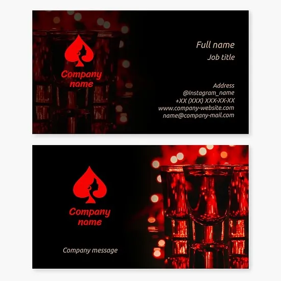 Queen of Spades | Bar Business Card Template