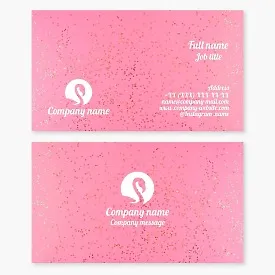 Business card template. Flamingo, sun. Beauty salon.
