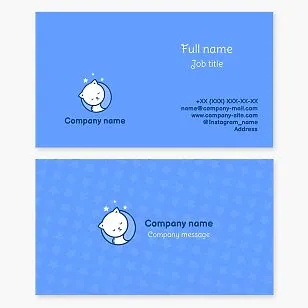 Business card template. Sleep products. Martas, pillows, blankets, bedding, accessories.