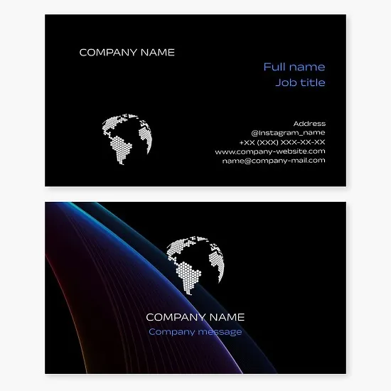 Abstract Globe Business Card Template