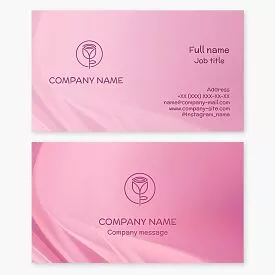 Pink Rose Beauty Business Card Template