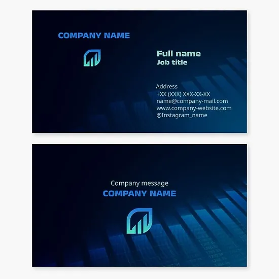 Statistics Finance Graph Data Business Card Template