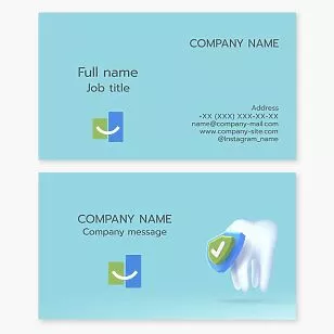 Dental Oral Care Business Card Template