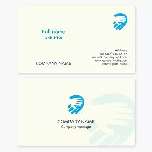 Two Hands Logo Business Card Template