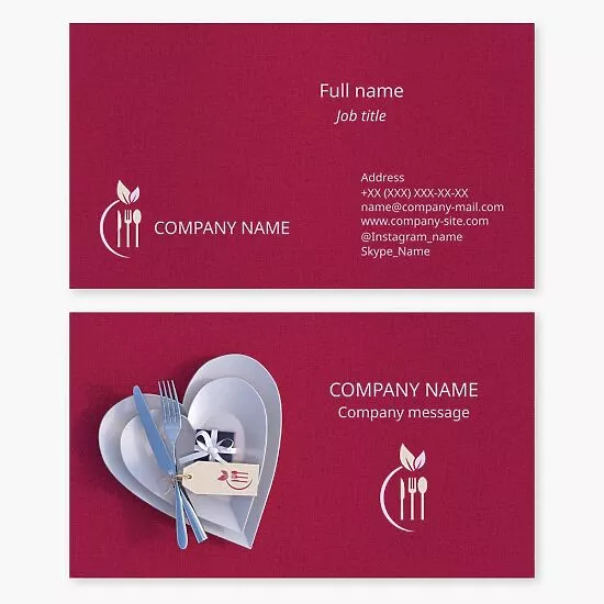 Restaurant business card template