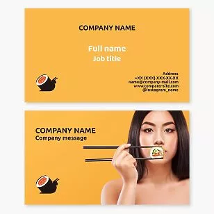 Sushi Themed Business Card Template