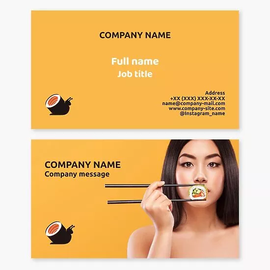 Sushi Themed Business Card Template