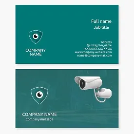 Business Card Template: CCTV, Security Cameras