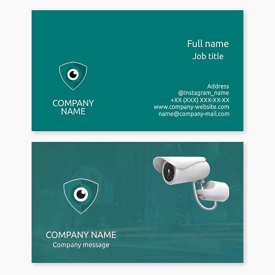 Business Card Template: CCTV, Security Cameras