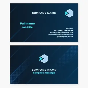 Business card template. Abstract. Harmonious entry of the company into the target market. The company's forward movement into the global market.