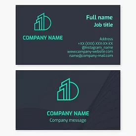 Business card template Real estate