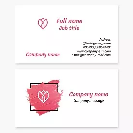 Business card template Flower bud