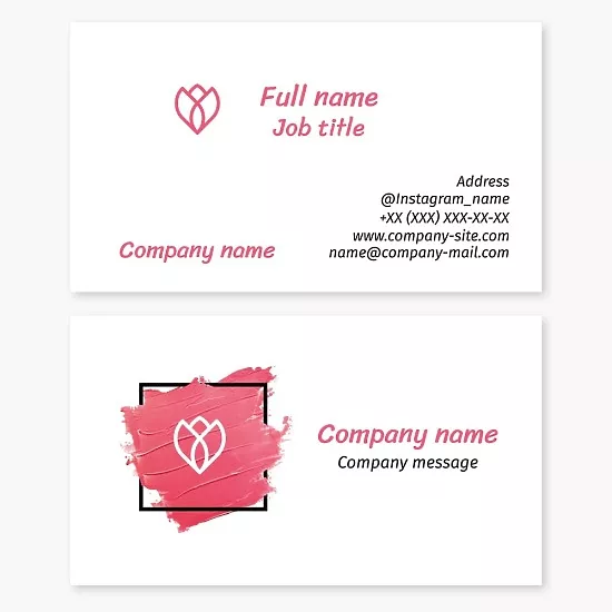 Business card template Flower bud