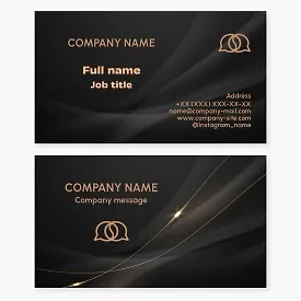 Business card template. Coffee beans, dialogue, cafe.