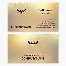 Sparkly Brass Business Card Template