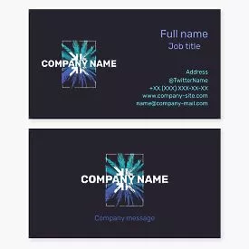 Stylish Business Card Template featuring a Palm Tree Logo