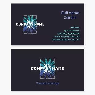 Stylish Business Card Template featuring a Palm Tree Logo