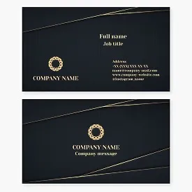 Business card template. Abstraction. Sunshine, donut. Letter O.